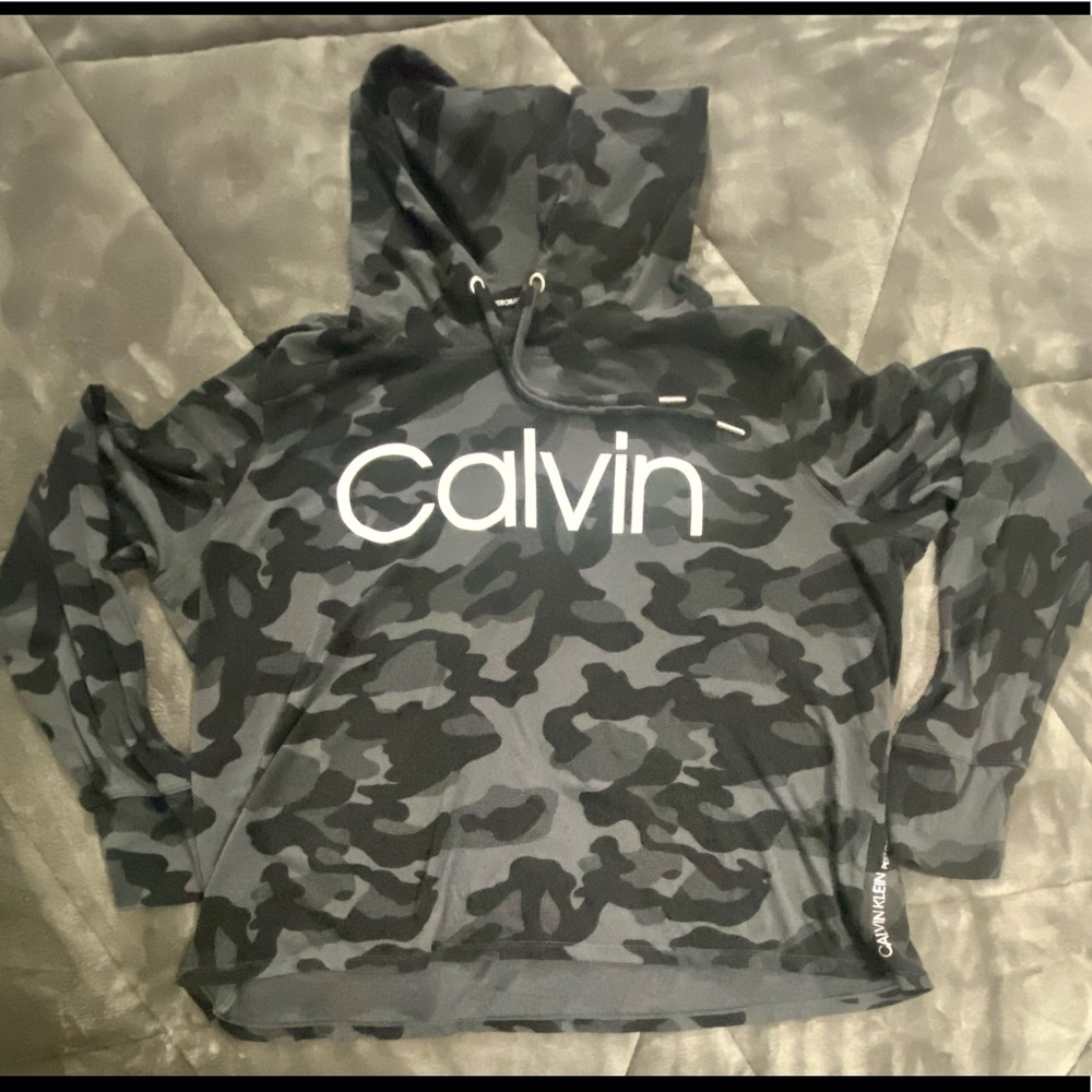 Black and gray cami Calvin Klein light sweat shirt- size Lg